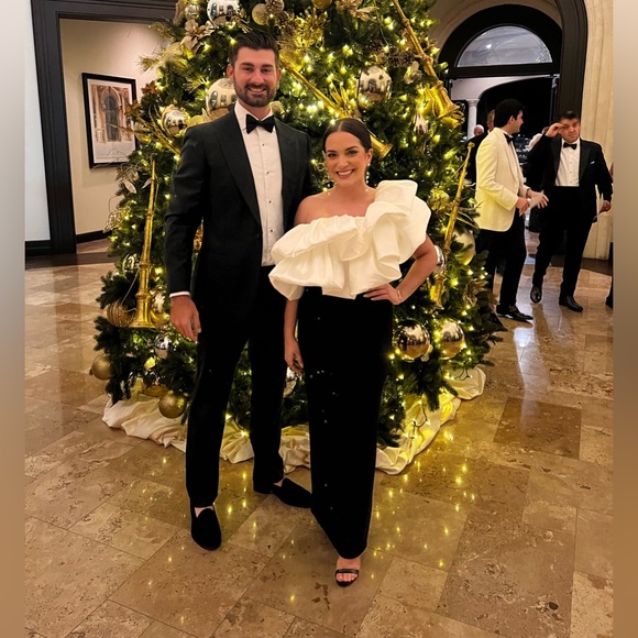 Solace London Ellis Maxi Dress in Cream & Black in size 4 - Picture 3 of 4